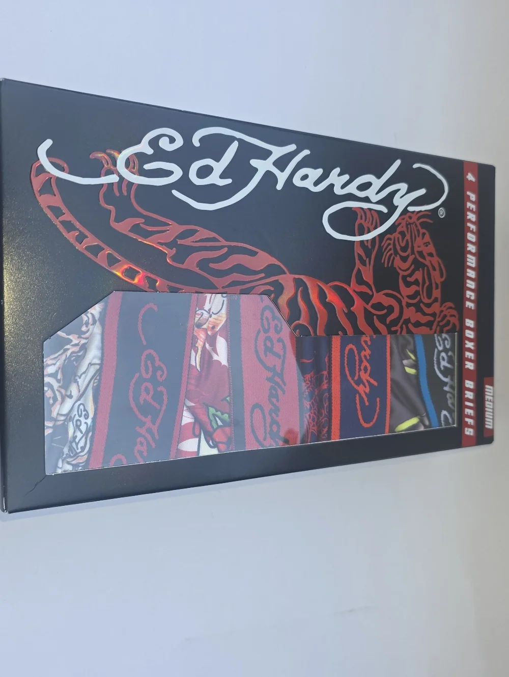 Ed Hardy Boxer Briefs 5 Pack Graphic Breathable Soft Moisture Wicking Grunge